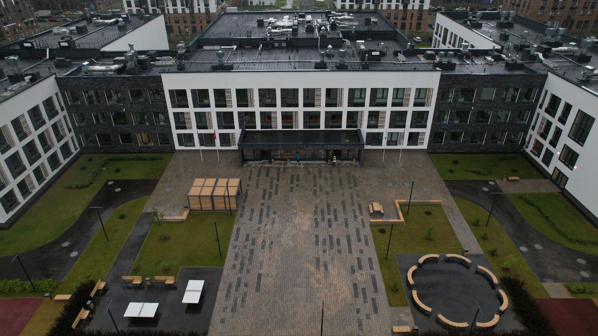 видео с коптера, школа в жк пригород лесное, новая школа в ленинском,