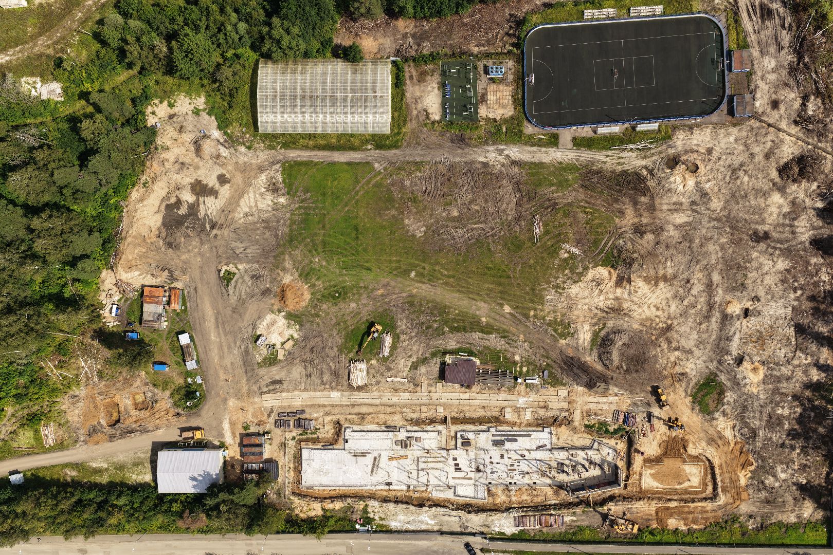 видео с коптера, стадион русич, реконструкция стадиона русич,