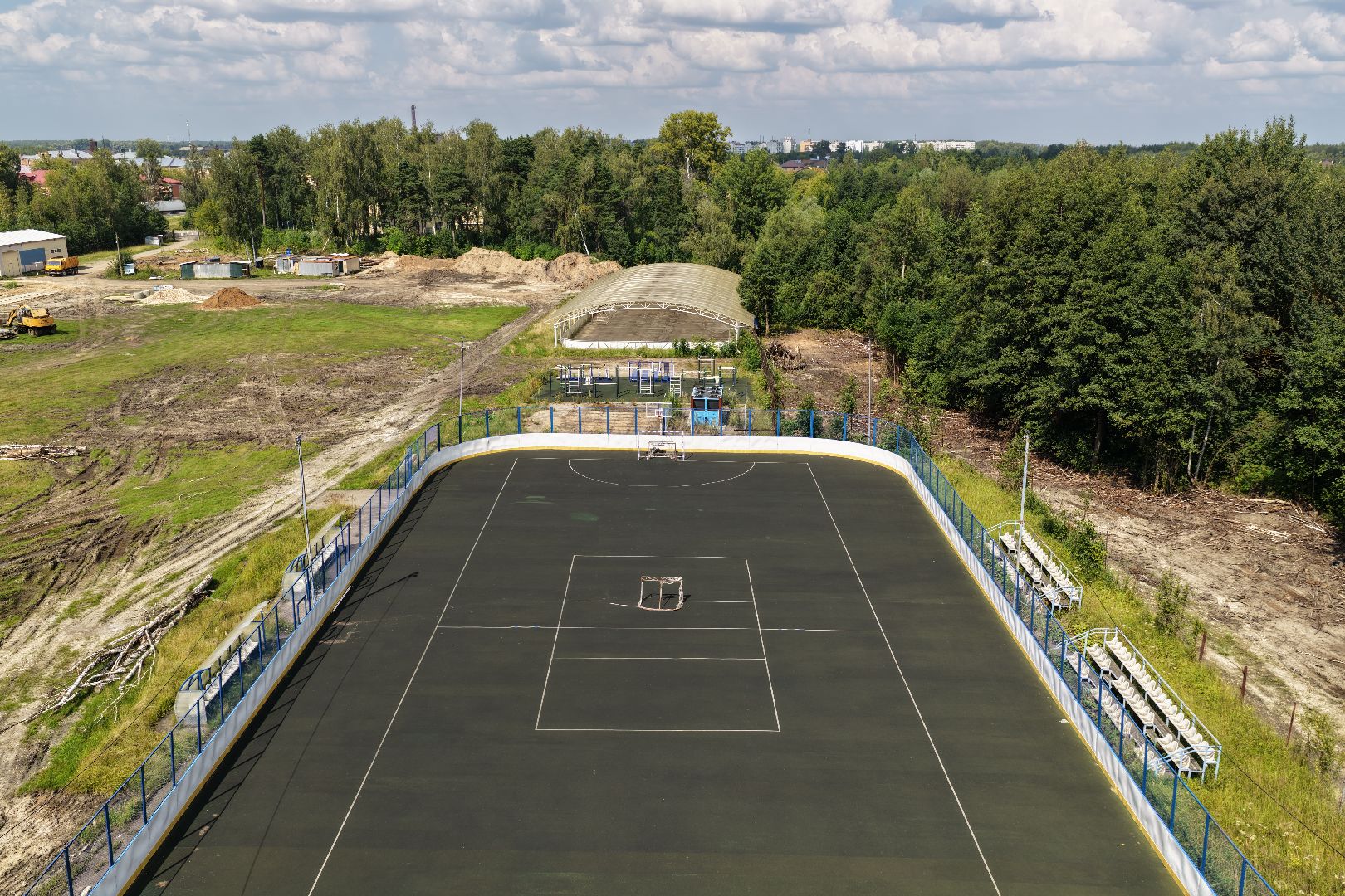 видео с коптера, стадион русич, реконструкция стадиона русич,