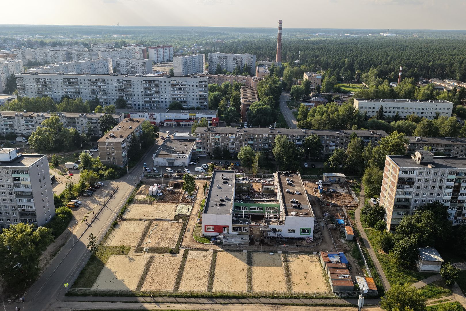 видео с коптера, детский сад 11, детский сад орехово-зуево,