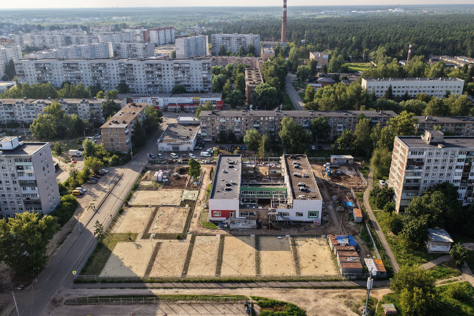 видео с коптера, детский сад 11, детский сад орехово-зуево,