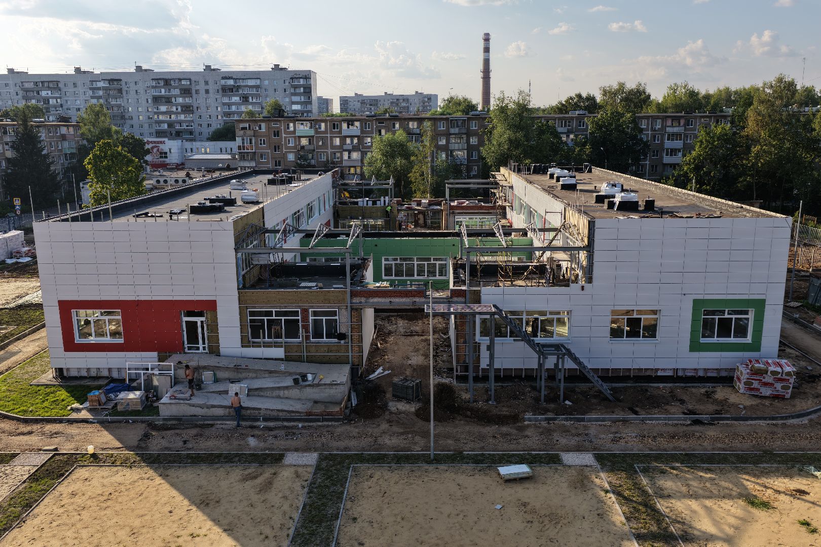 видео с коптера, детский сад 11, детский сад орехово-зуево,