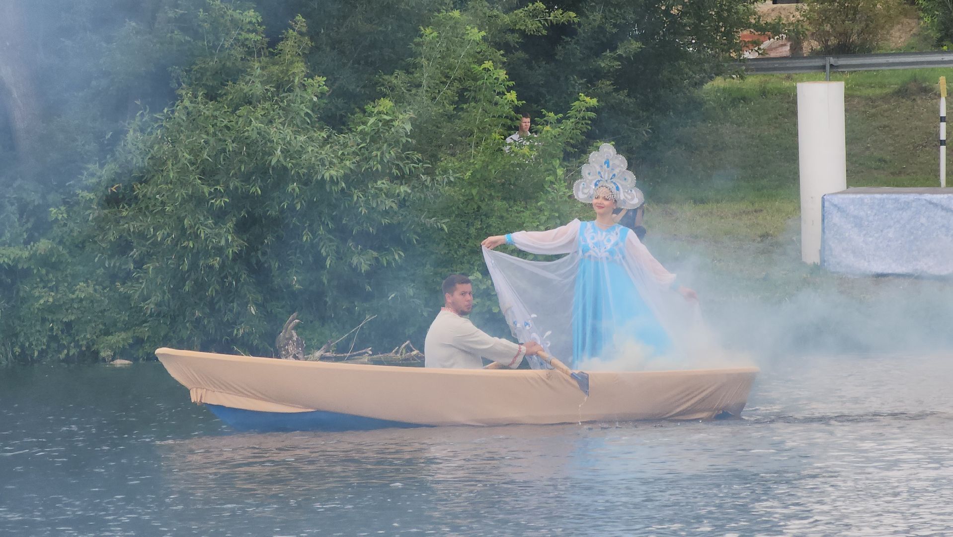 Зарайск, День города, Спектакль на воде,зарайску 879 лет,