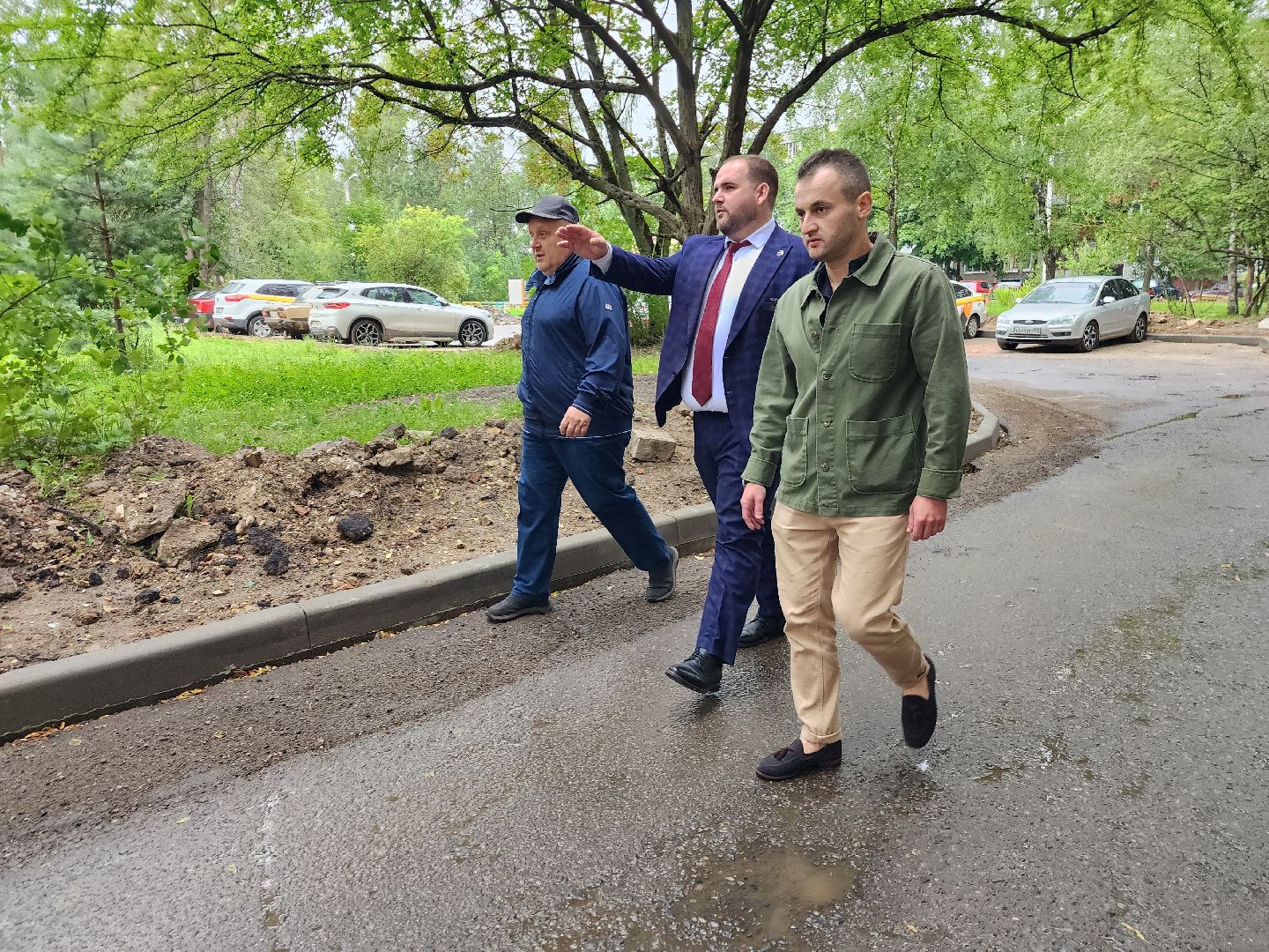 фрязино, комплексное благоустройство дворов, замена бордюров,