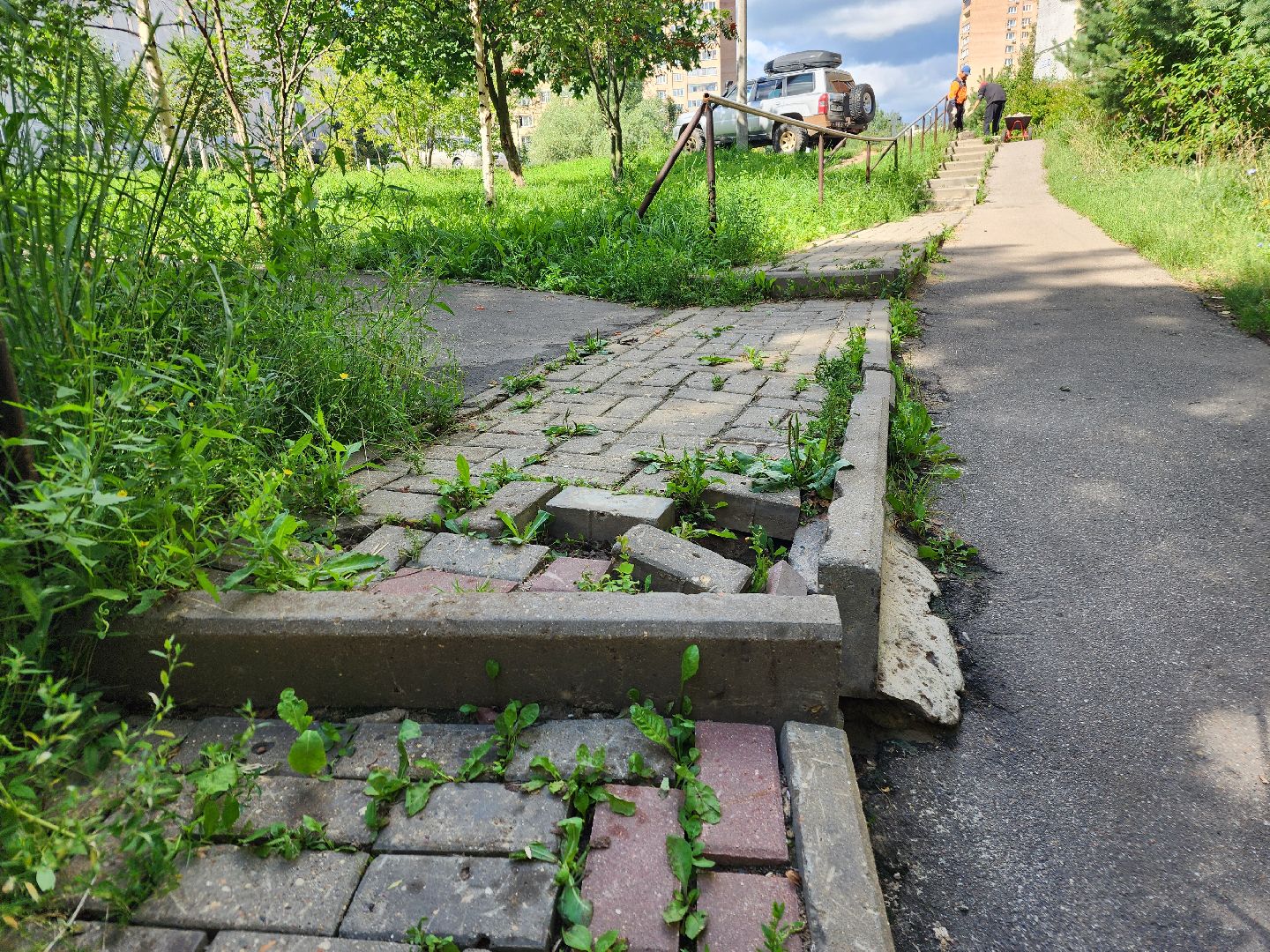 фрязино, ремонт лестницы, благоустройство,