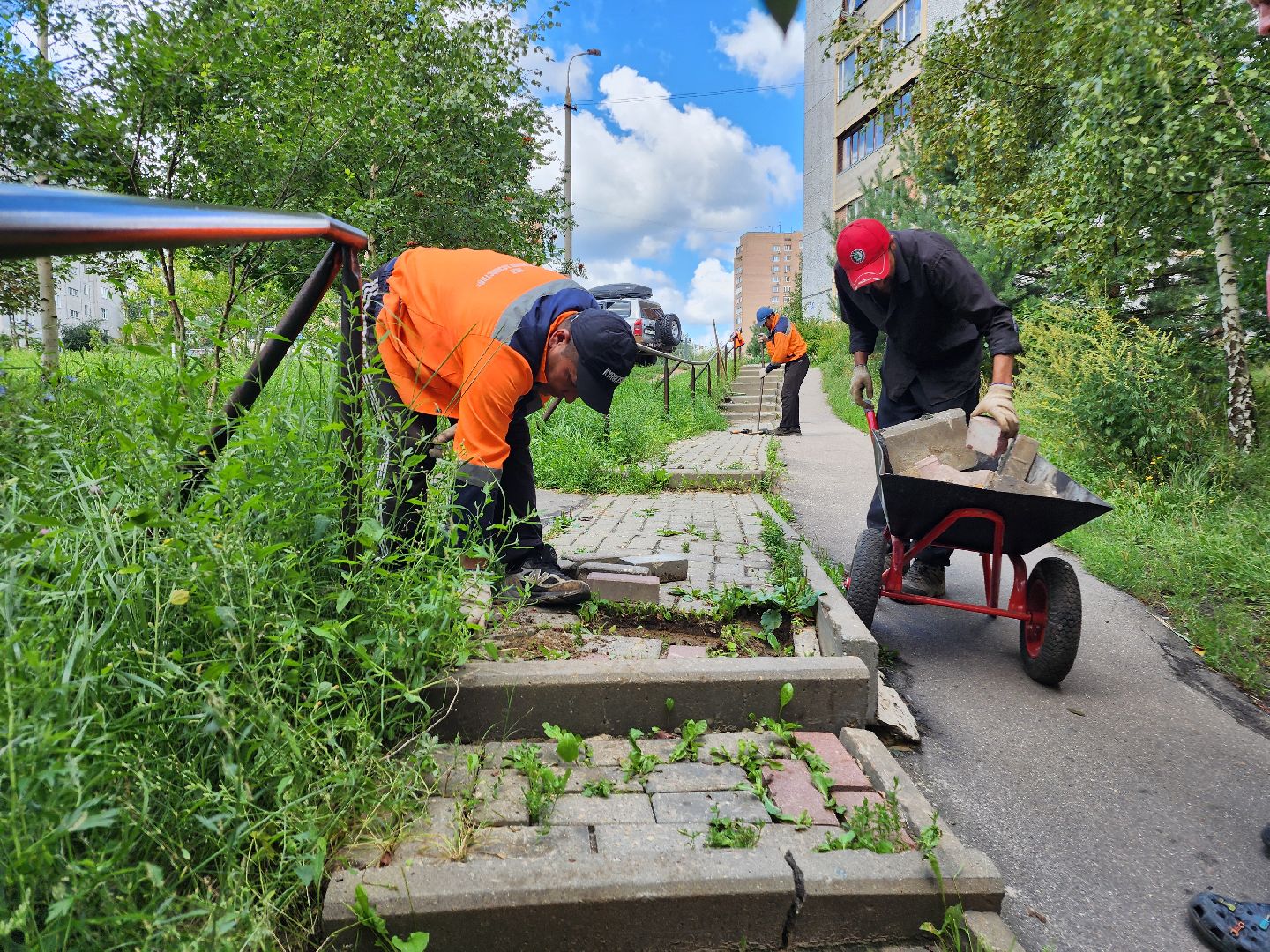 фрязино, ремонт лестницы, благоустройство,