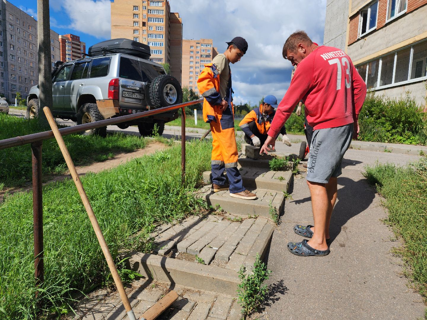 фрязино, ремонт лестницы, благоустройство,