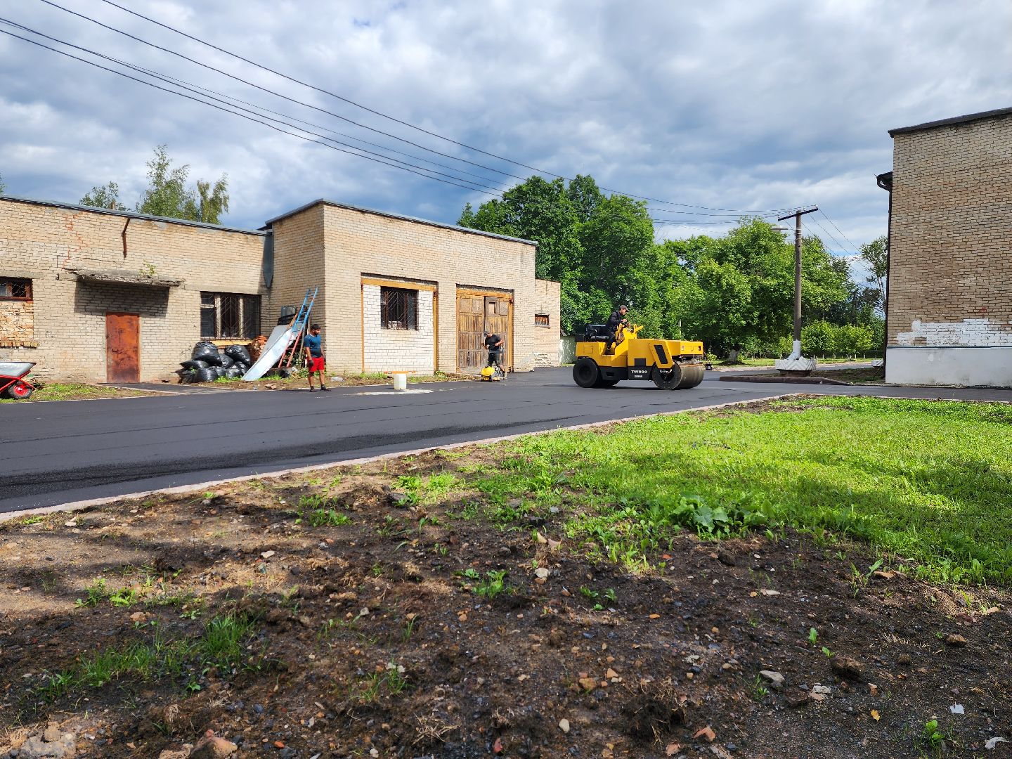 раменское, образование, ремонт образовательных учреждений округа, благоустройство территории второго здания гжельской школы,