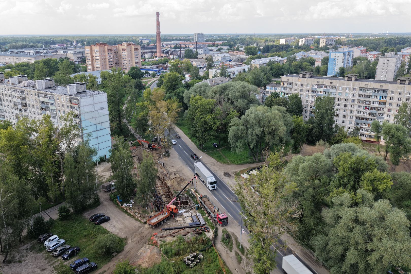 видео с коптера, парк в орехово-зуево, благоустройство орехово-зуево,