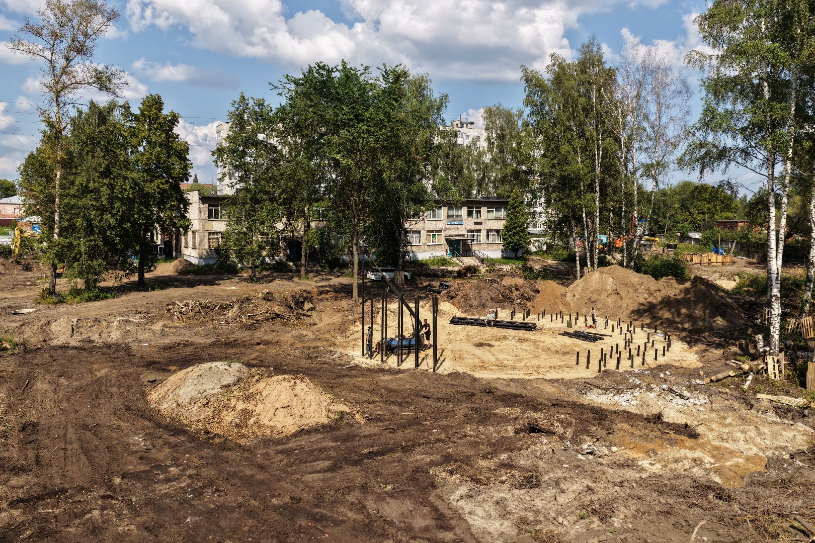 видео с коптера, парк в орехово-зуево, благоустройство орехово-зуево,