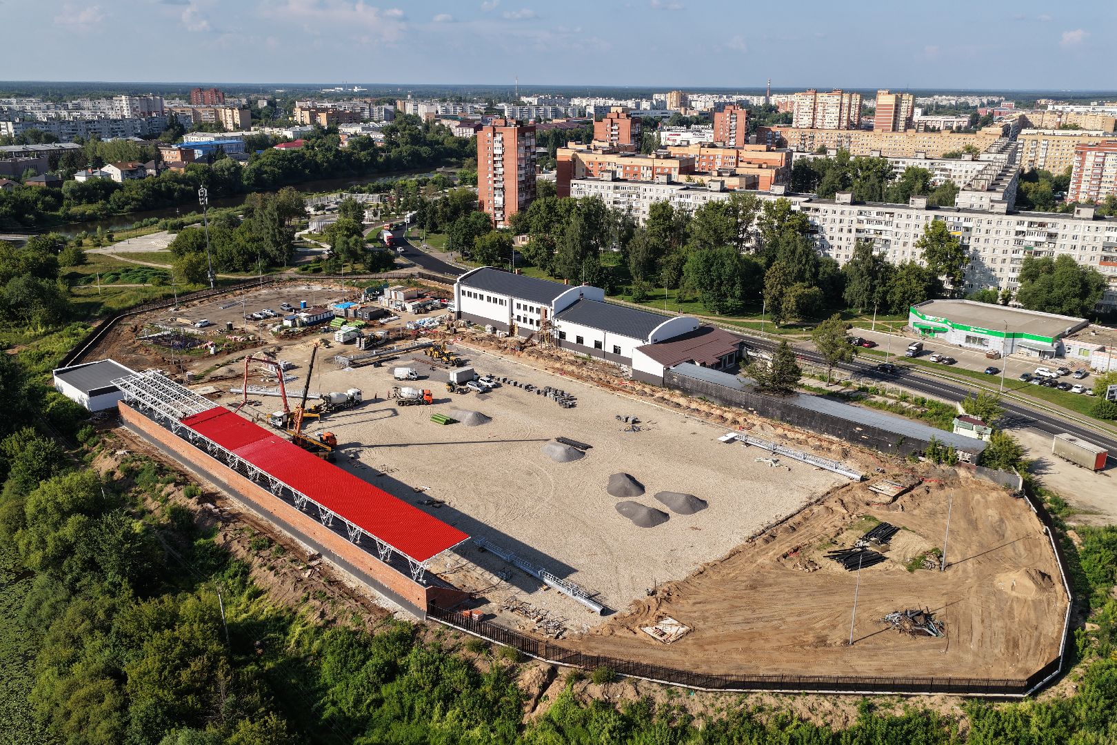 видео с коптера, стадион торпедо, спорт в орехово-зуево,