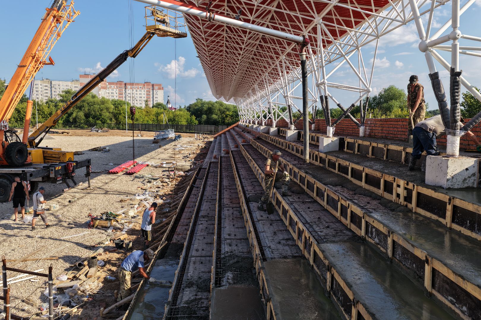видео с коптера, стадион торпедо, спорт в орехово-зуево,
