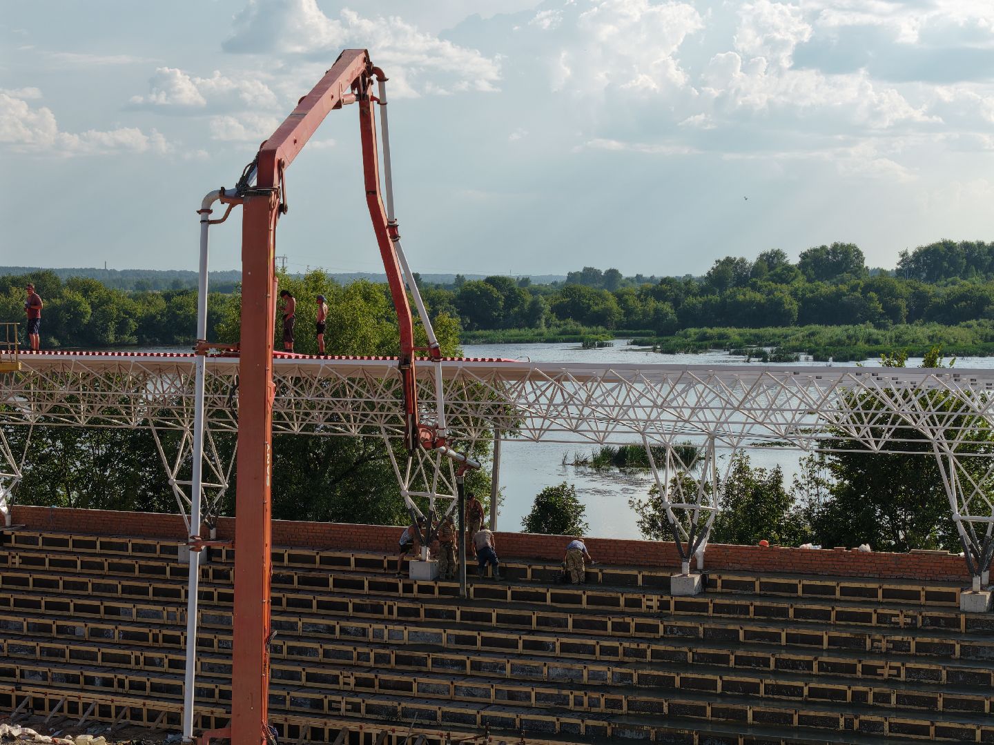 видео с коптера, стадион торпедо, спорт в орехово-зуево,