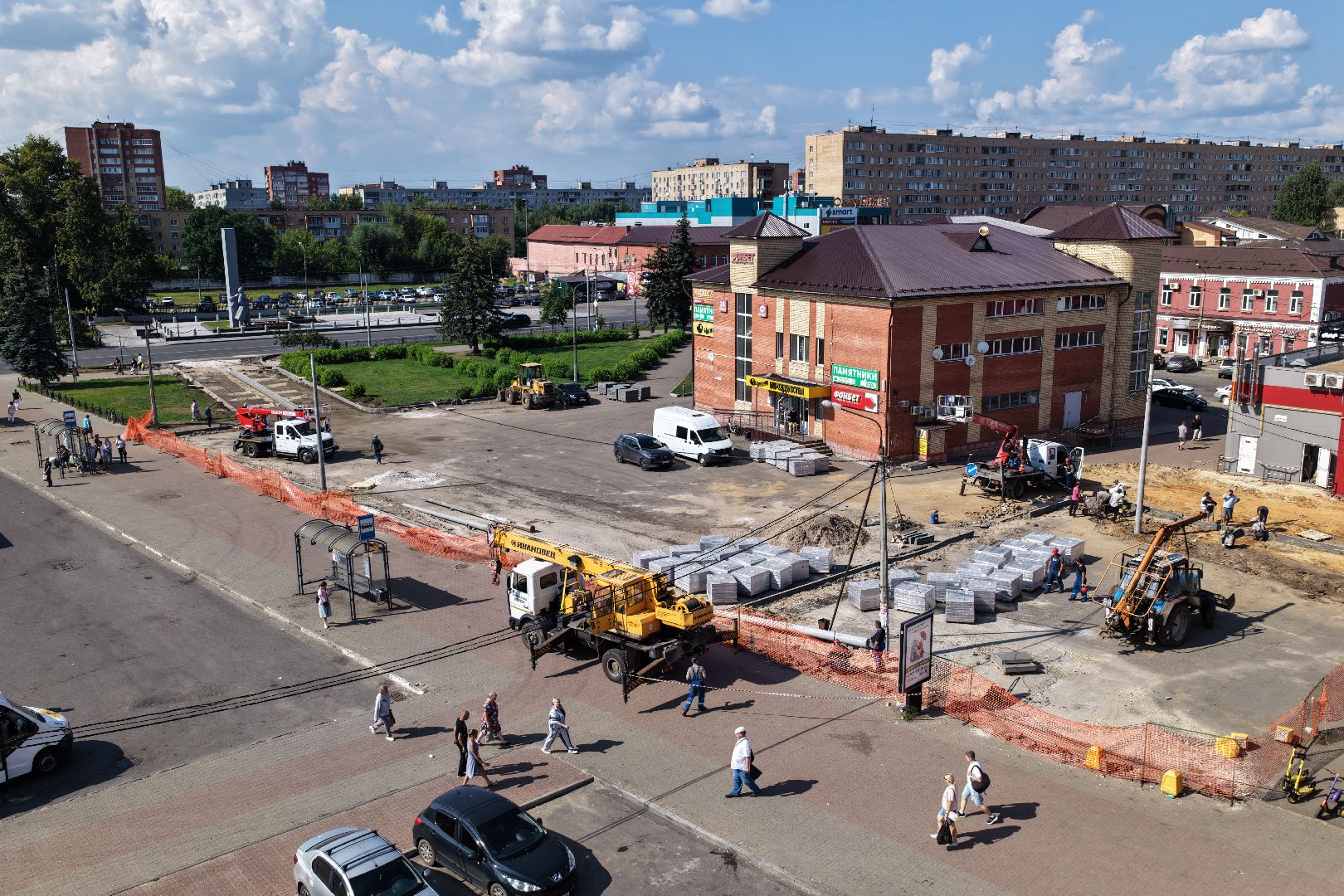 видео с коптера, привокзальная площадь орехово-зуево,