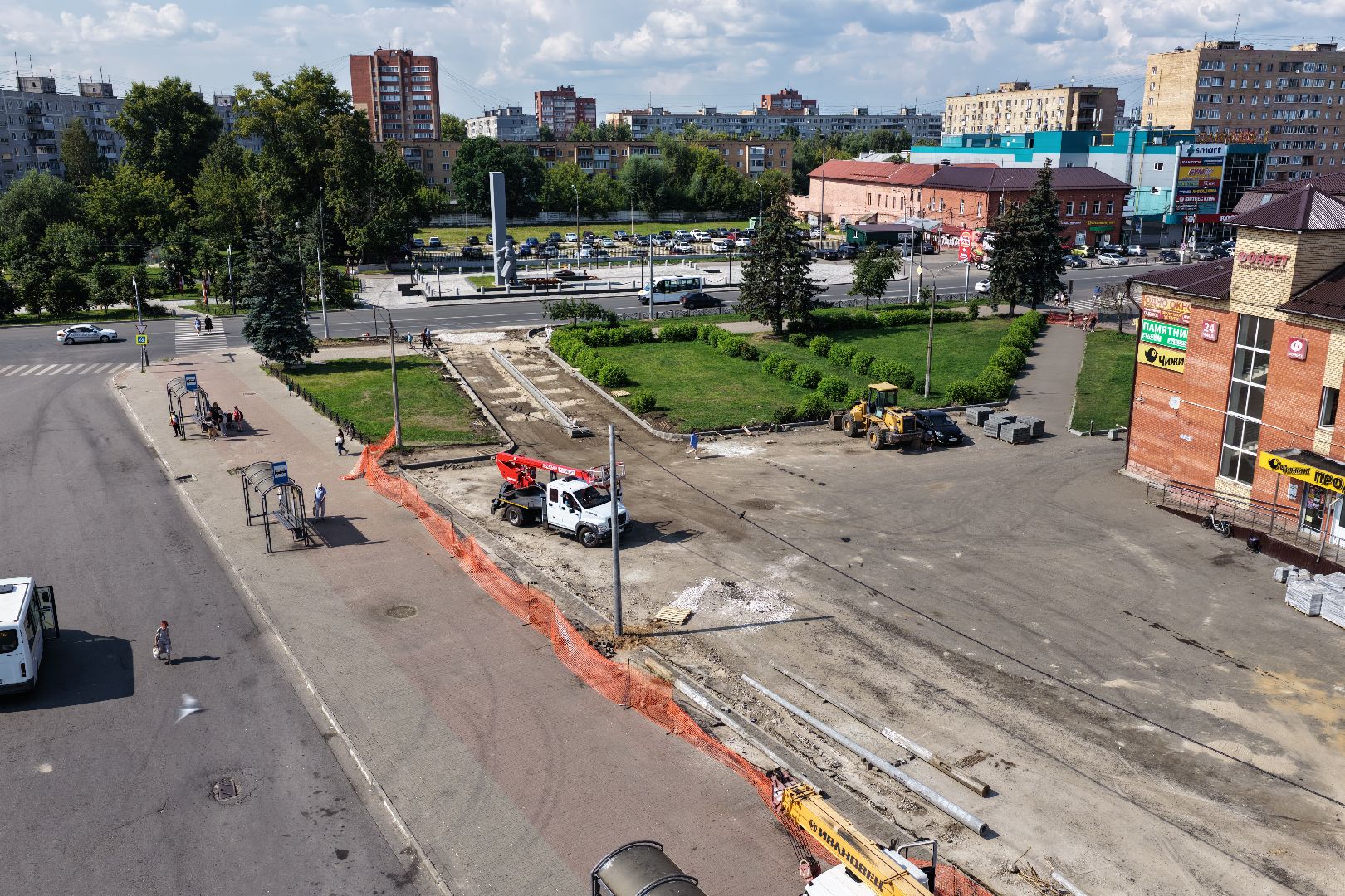 видео с коптера, привокзальная площадь орехово-зуево,