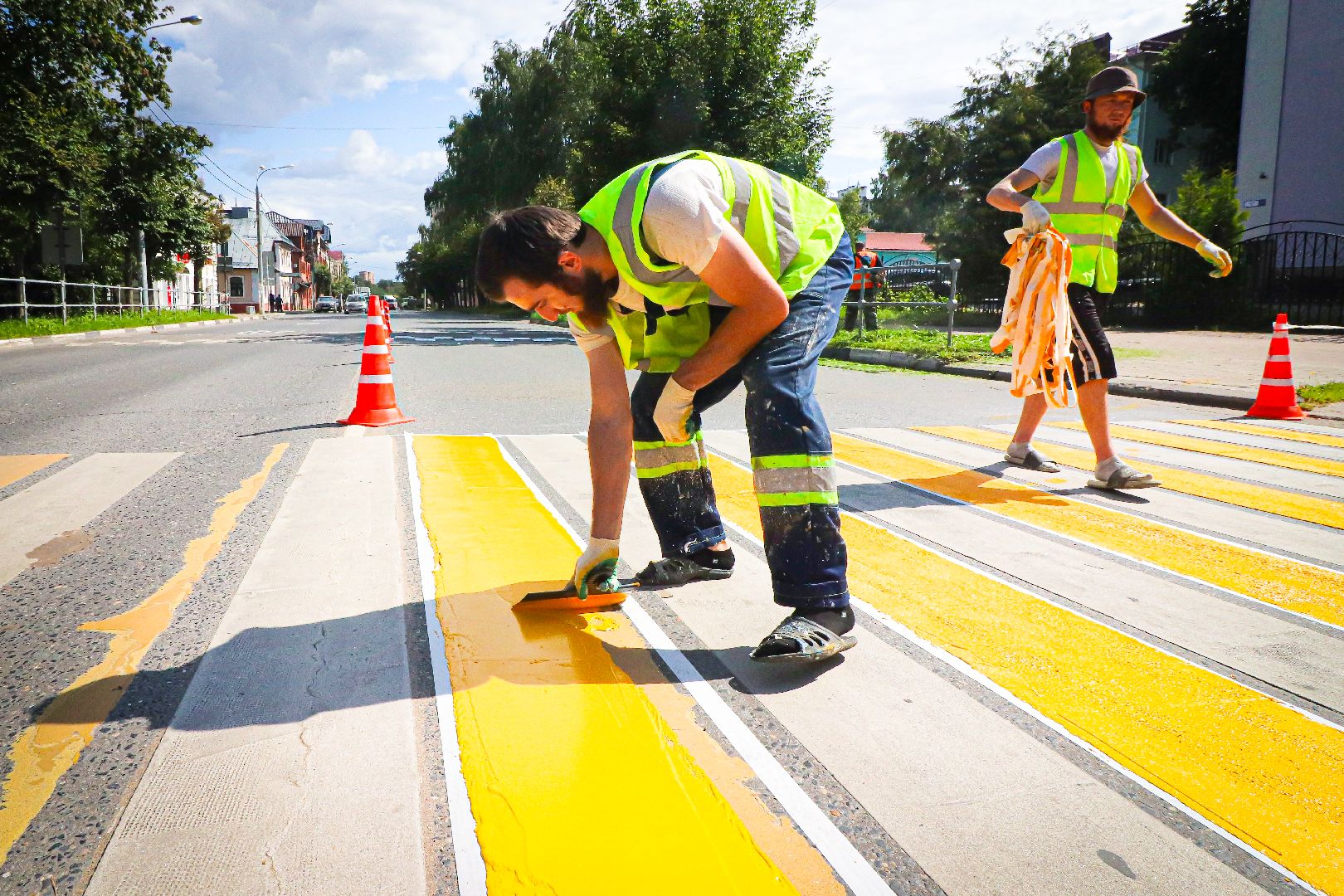 клин, общество, дороги, дорожная разметка,