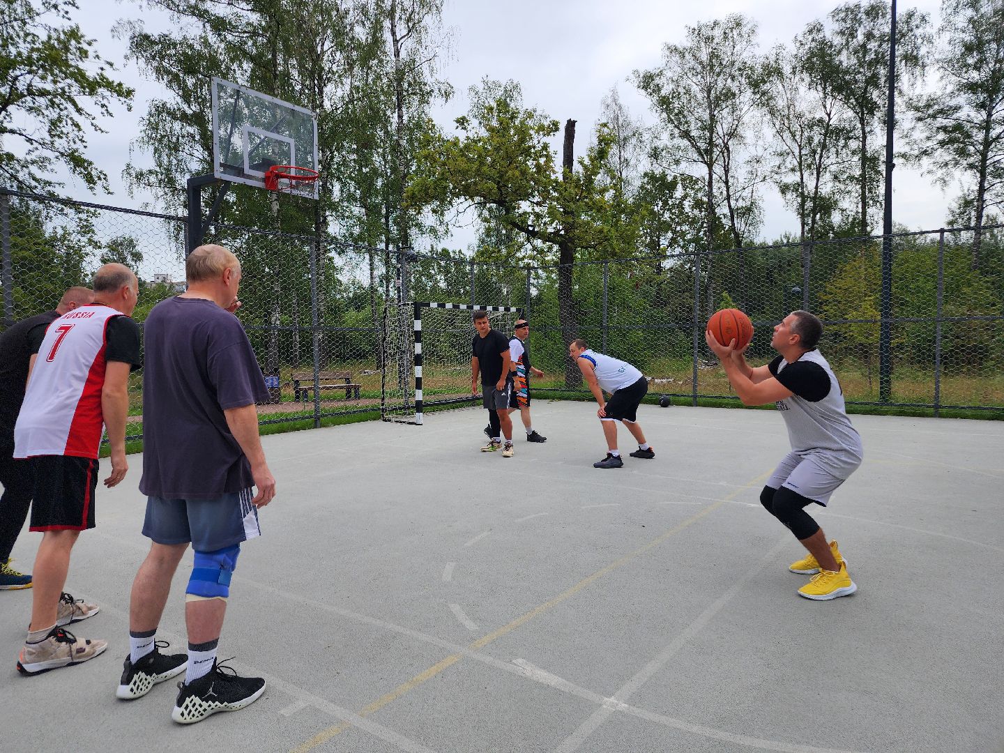 фрязино, день физкультурника, турнир по баскетболу, ветераны спорта,