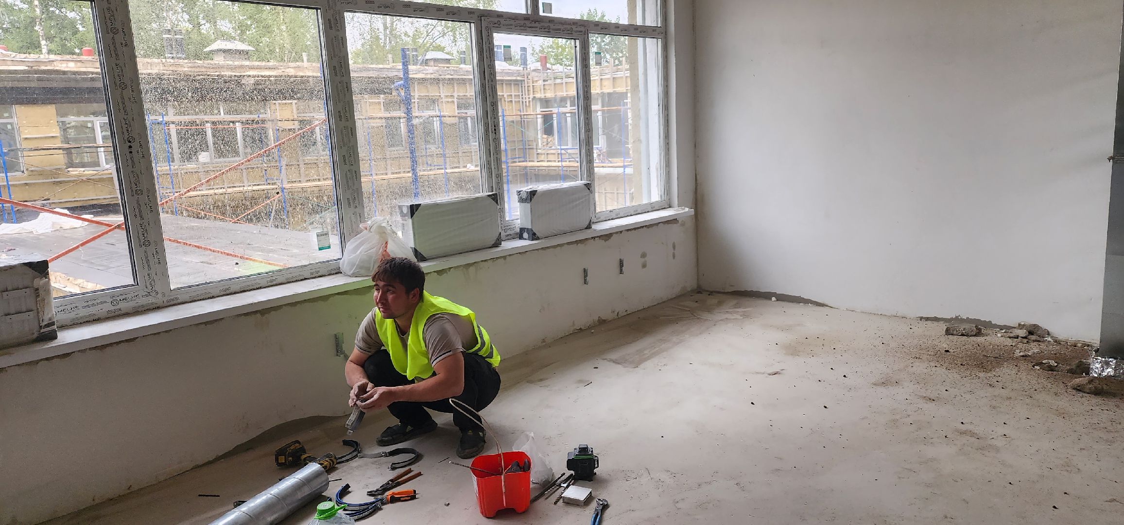 долгопрудный, капитальный ремонт, северная улица, детский сад 9 в долгопрудном, фасадная плитка,чистовая отделка стен,