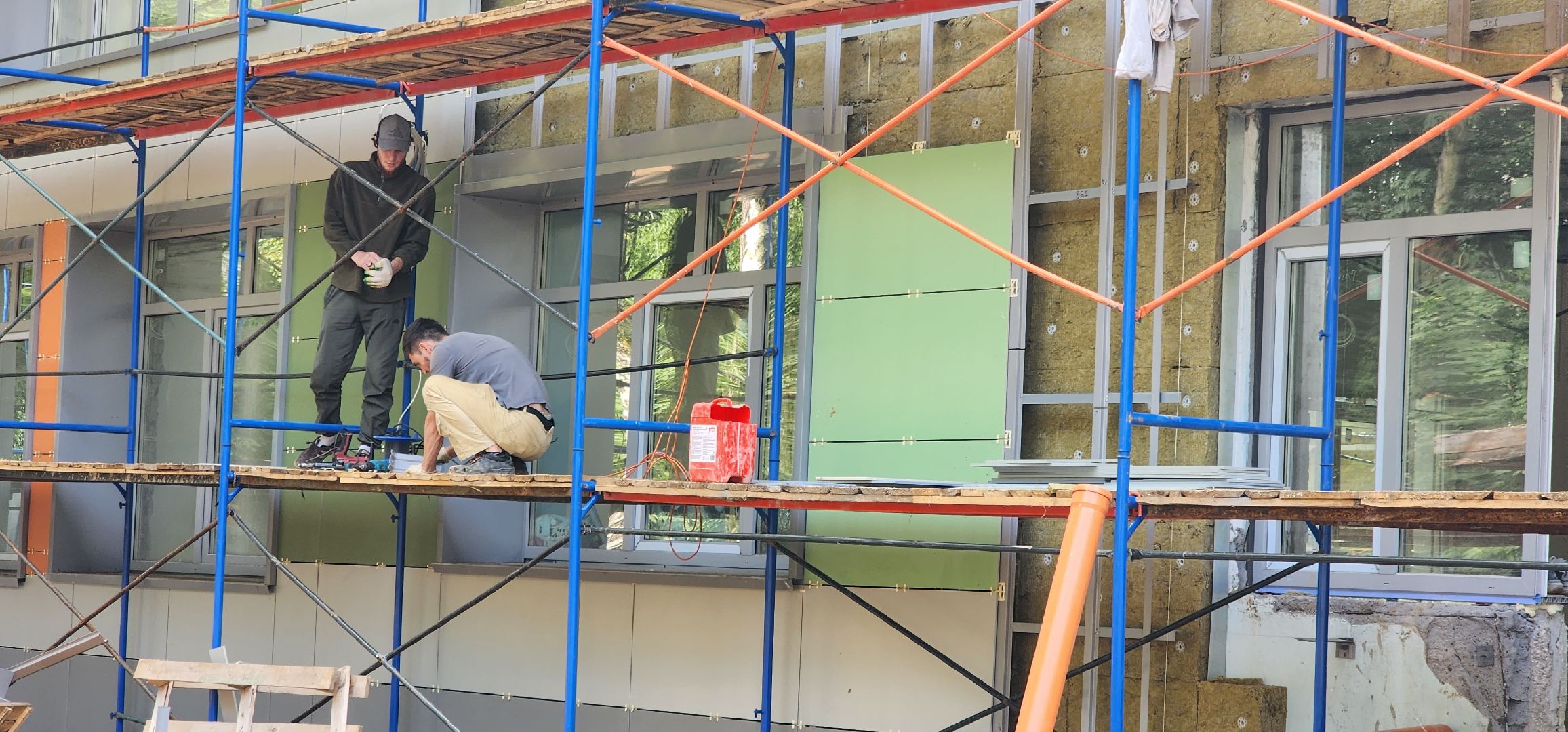 долгопрудный, капитальный ремонт, северная улица, детский сад 9 в долгопрудном, фасадная плитка,чистовая отделка стен,