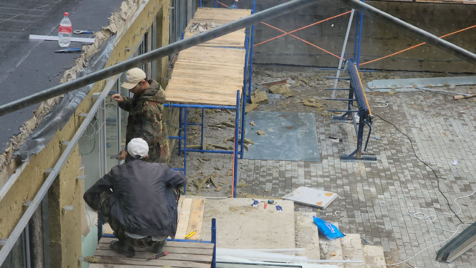 долгопрудный, капитальный ремонт, северная улица, детский сад 9 в долгопрудном, фасадная плитка,чистовая отделка стен,