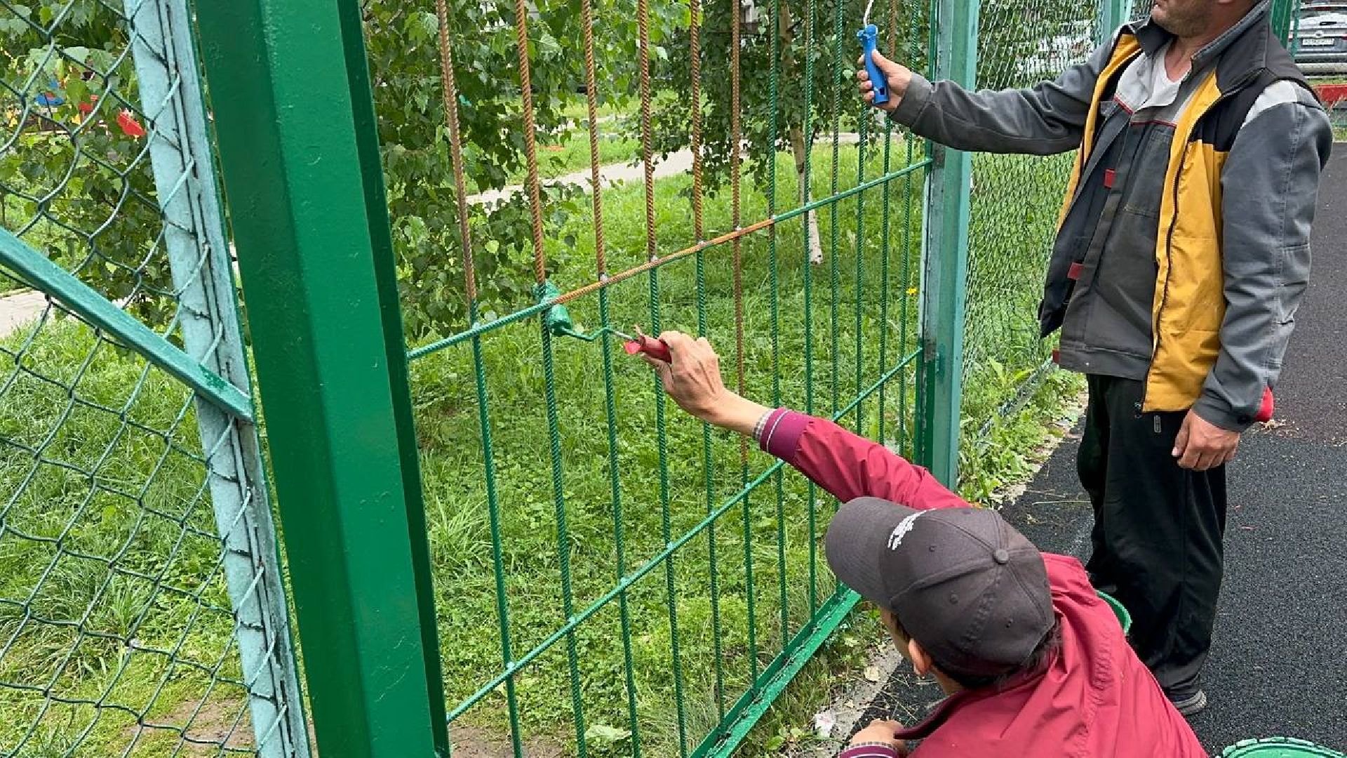 благоустойство, футбольное поле, домодедово,