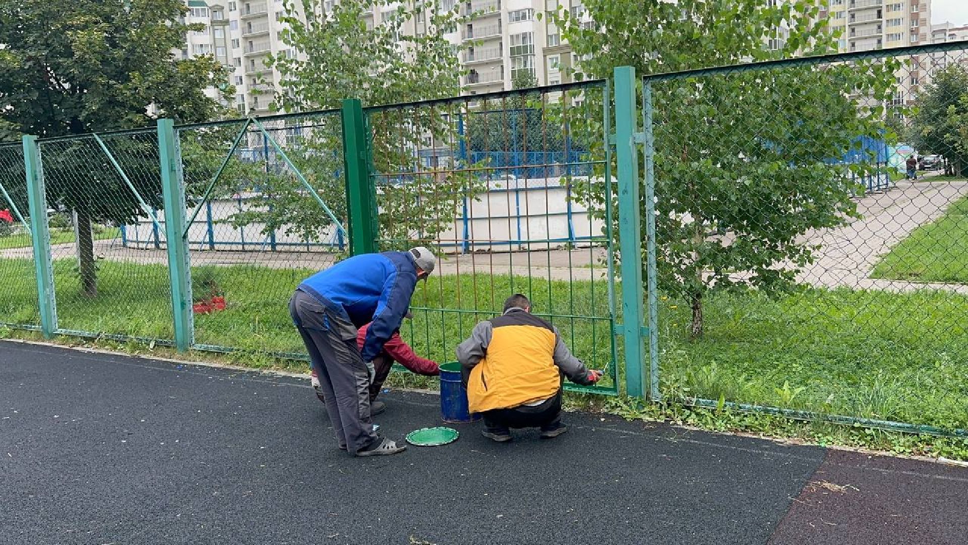 благоустойство, футбольное поле, домодедово,