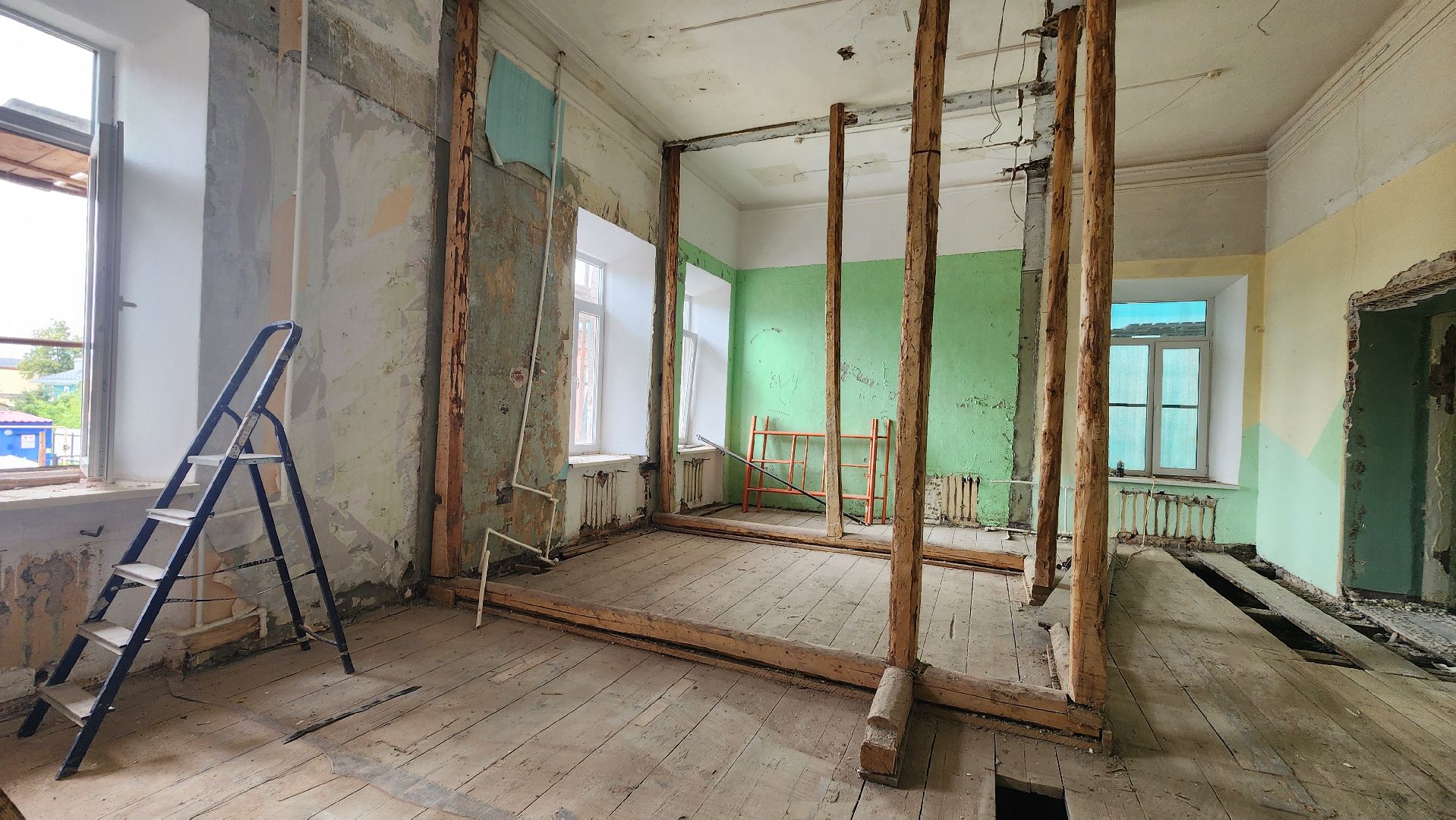 Зарайск, Реставрация музыкальной школы, Капремонт музыкальной школы в Зарайске, Благоустройство,