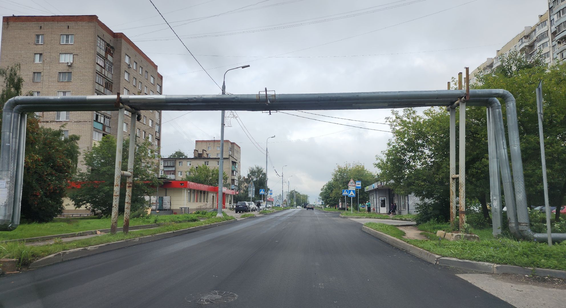 серпухов, подмосковье, улица весенняя, новый асфальт,