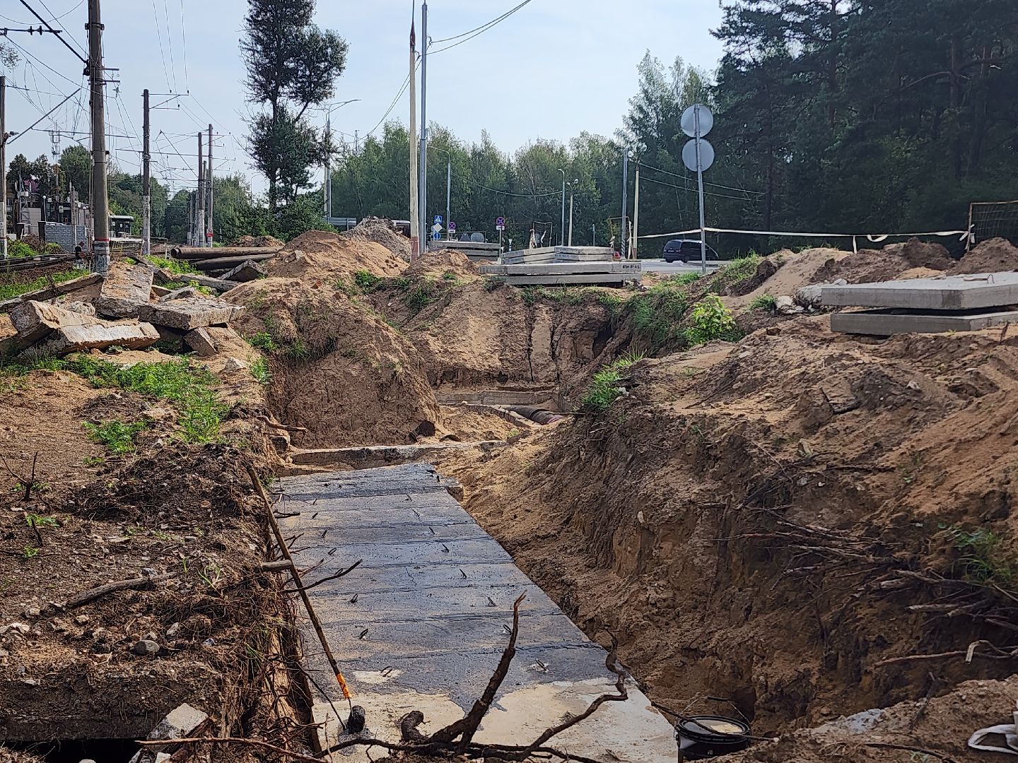 дубна, вокзал дубна, ремонт теплотрассы, теплосеть, огэ оияи,