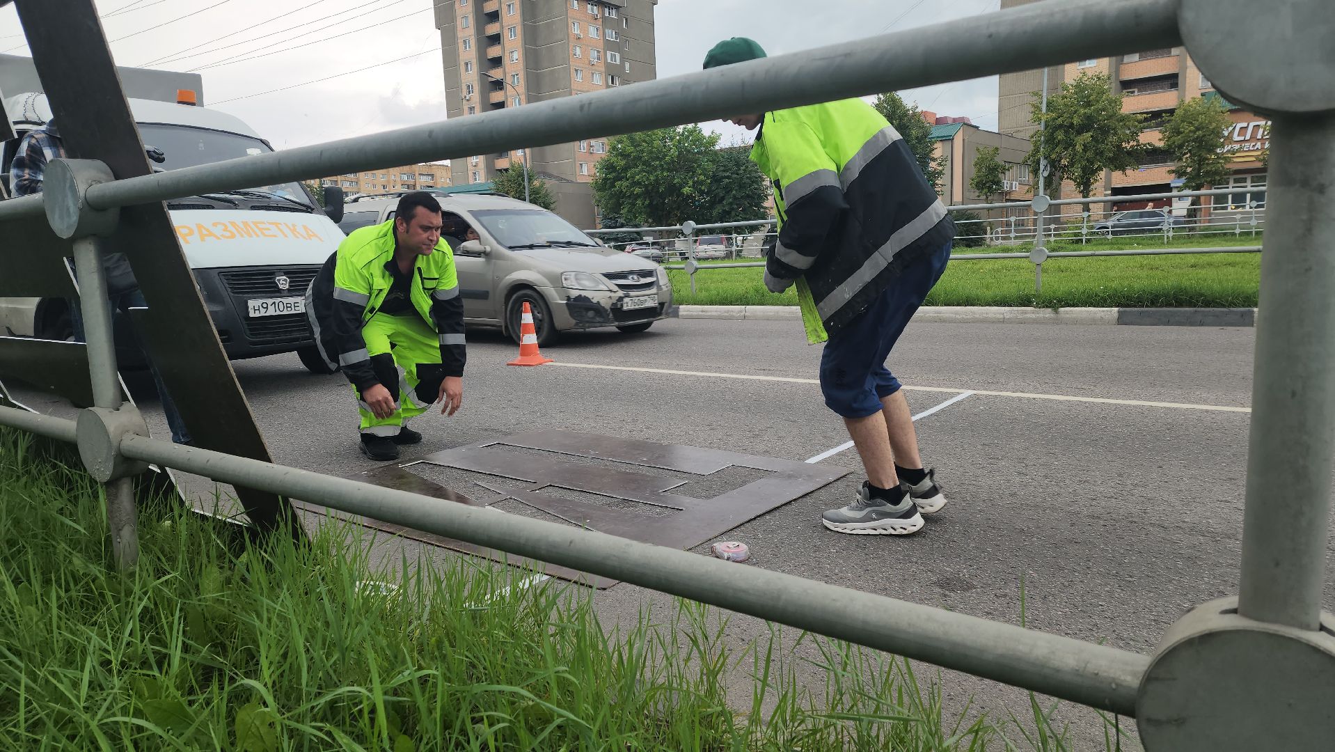 серпухов, улица горького, дорожная разметка, безопасность движения, трансопрт,
