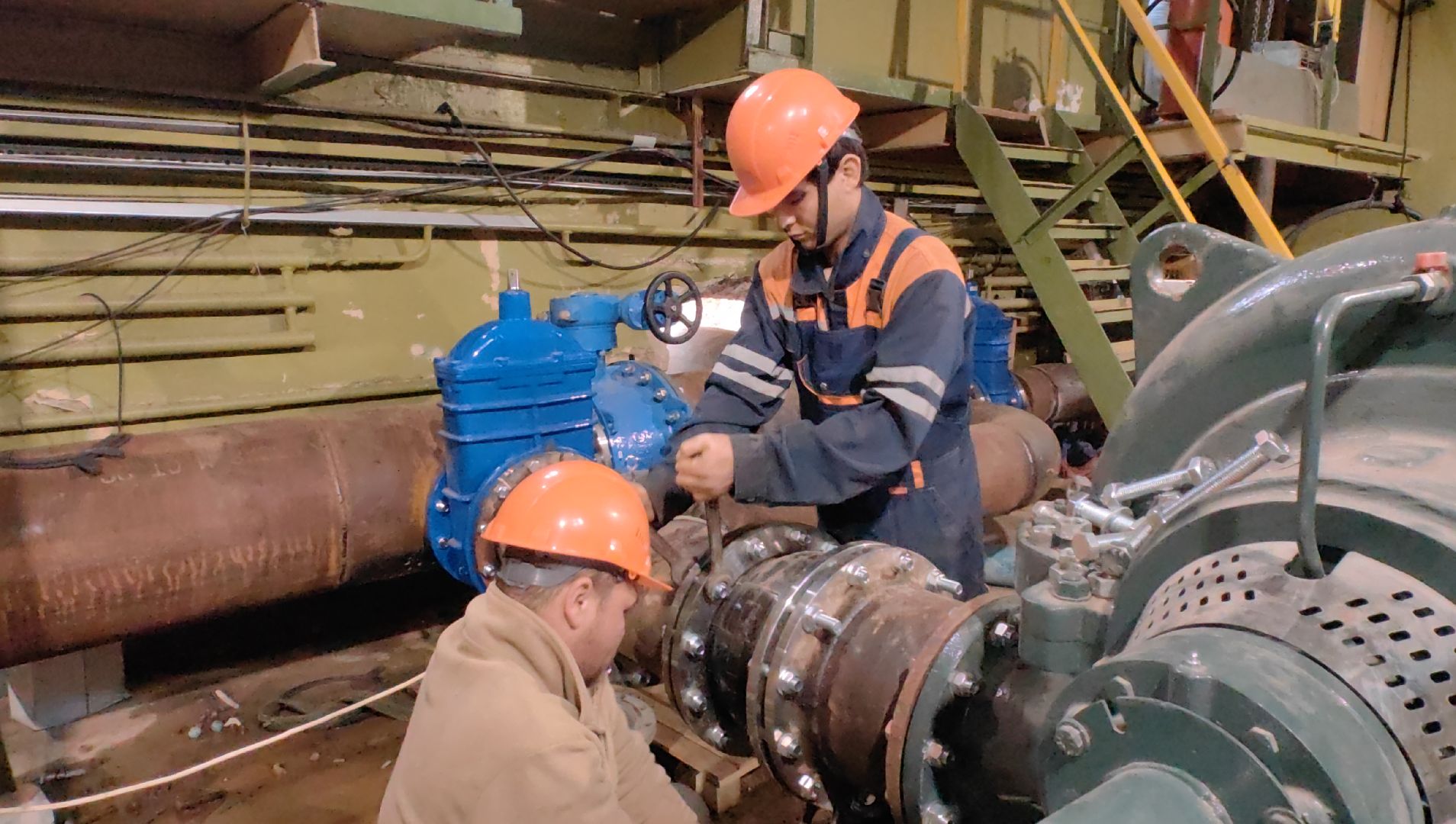 насос, станция, реконструкция , трубопровод, сварщик, коллектор,