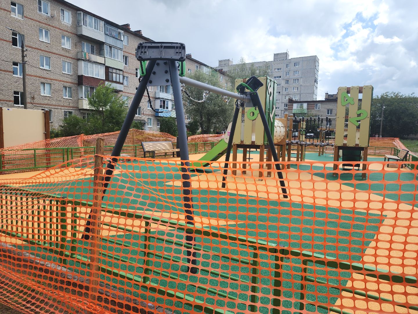 благоустройство дворов, новая детская площадка, давыдово, орехово-зуевский округ,