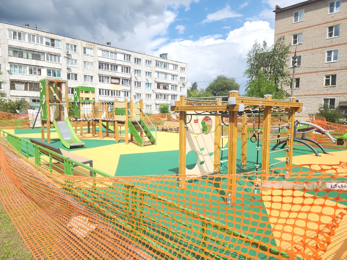 благоустройство дворов, новая детская площадка, давыдово, орехово-зуевский округ,