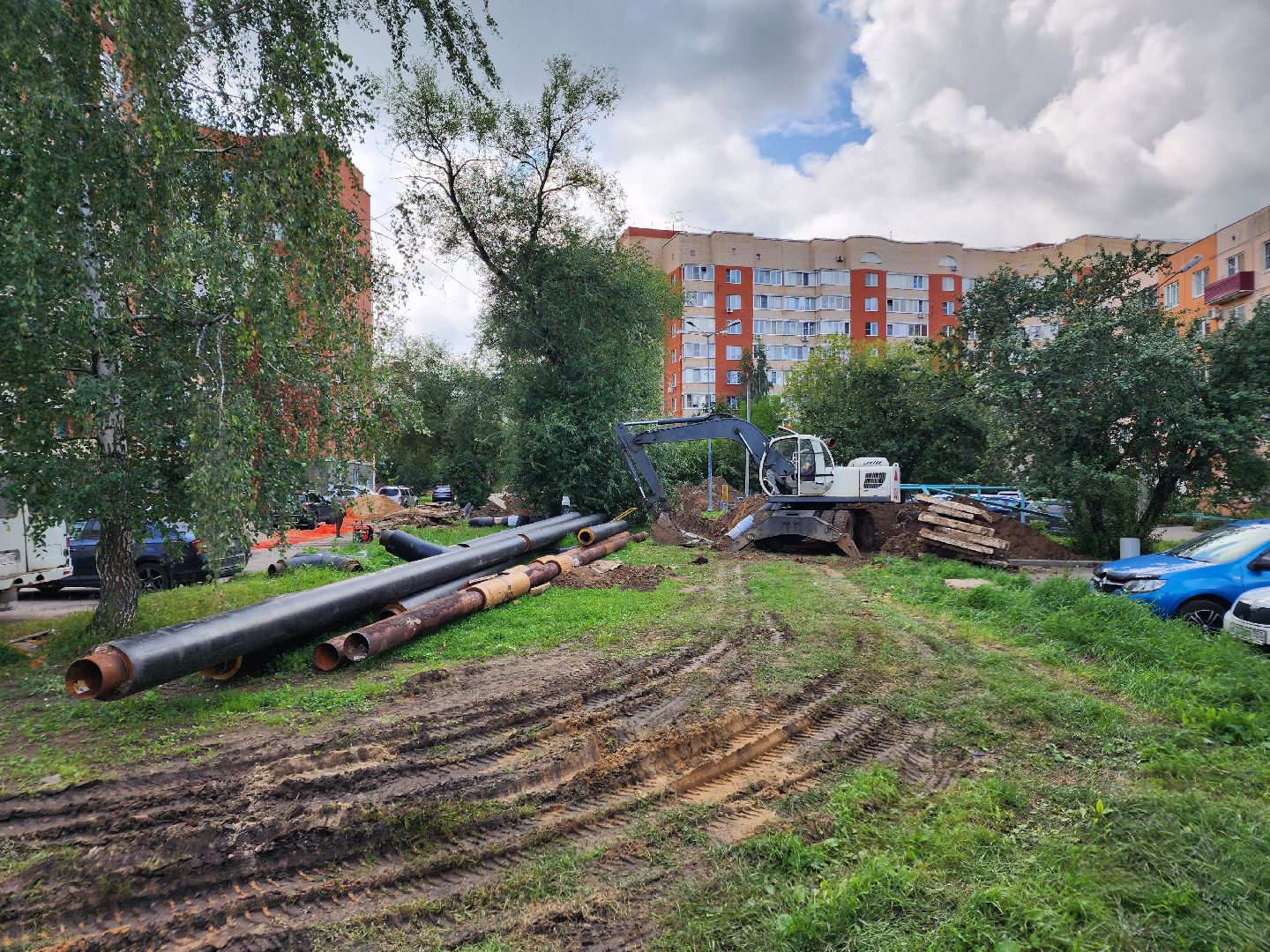чехов, вишневый бульвар, капремонт теплотрассы, замена труб отопления и ГВС, подготовка к отопительному сезону, уникальная изоляция труб, госпрограмма московской области, развитие инженерной инфраструктуры,губернатор подмосковья,