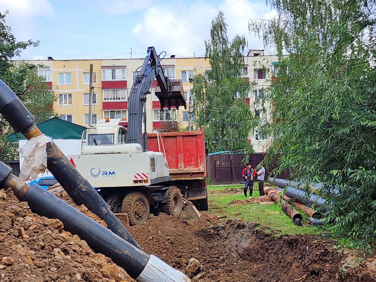 чехов, вишневый бульвар, капремонт теплотрассы, замена труб отопления и ГВС, подготовка к отопительному сезону, уникальная изоляция труб, госпрограмма московской области, развитие инженерной инфраструктуры,губернатор подмосковья,