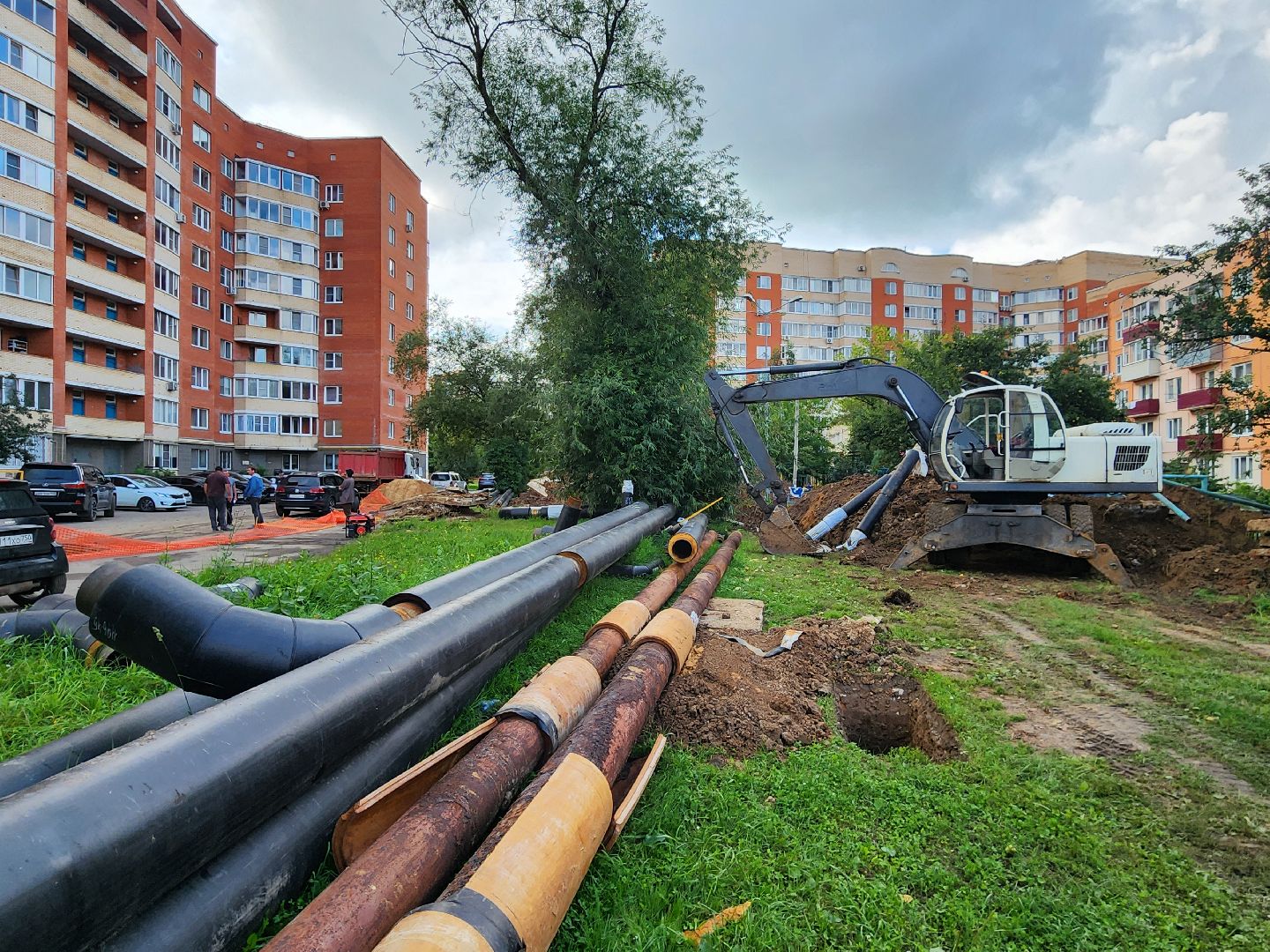 чехов, вишневый бульвар, капремонт теплотрассы, замена труб отопления и ГВС, подготовка к отопительному сезону, уникальная изоляция труб, госпрограмма московской области, развитие инженерной инфраструктуры,губернатор подмосковья,