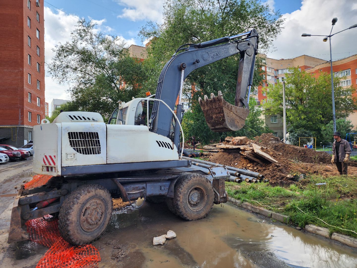 чехов, вишневый бульвар, капремонт теплотрассы, замена труб отопления и ГВС, подготовка к отопительному сезону, уникальная изоляция труб, госпрограмма московской области, развитие инженерной инфраструктуры,губернатор подмосковья,