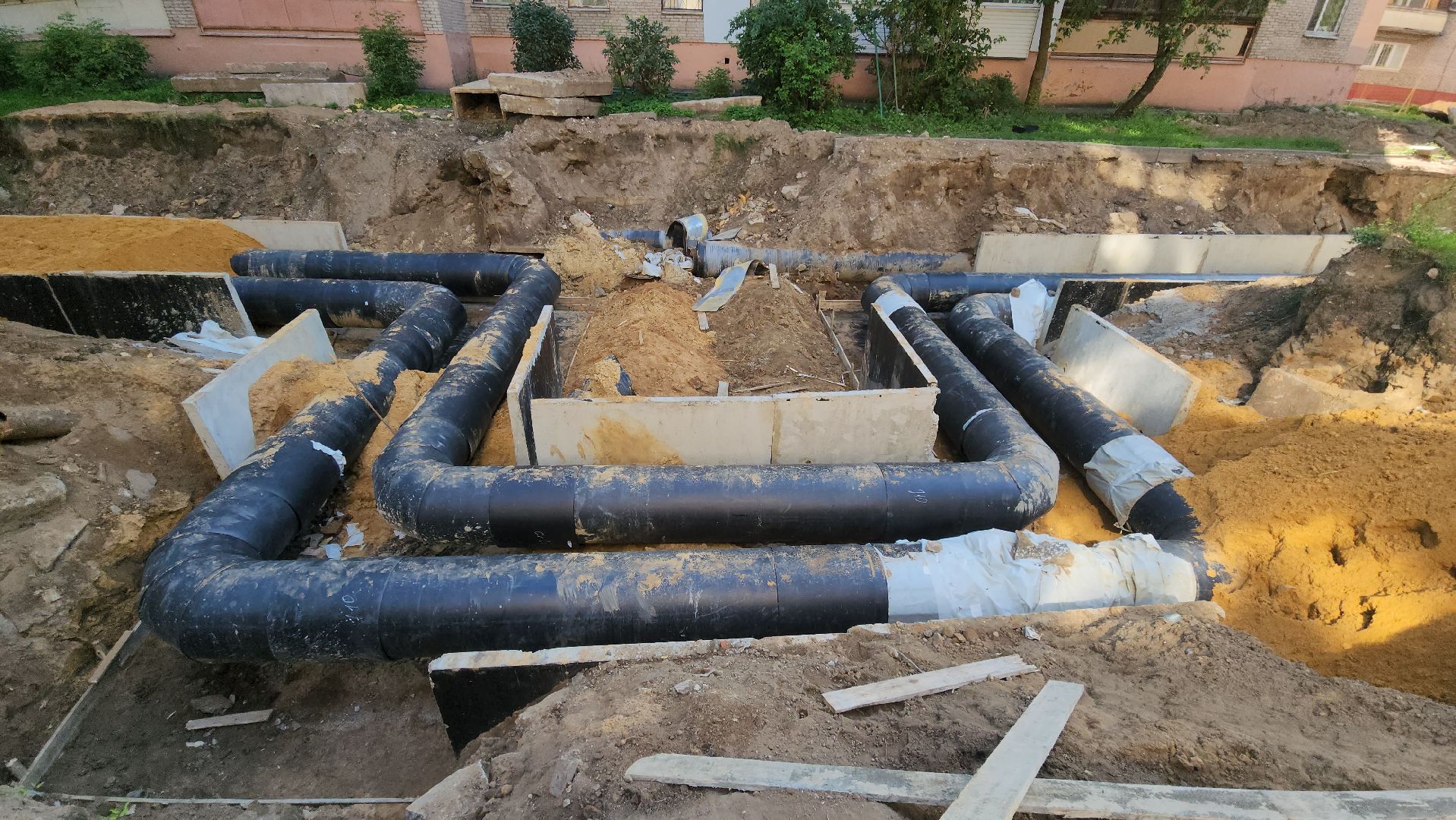 Люберцы,  ремонт теплосети, магистральный трубопровод,