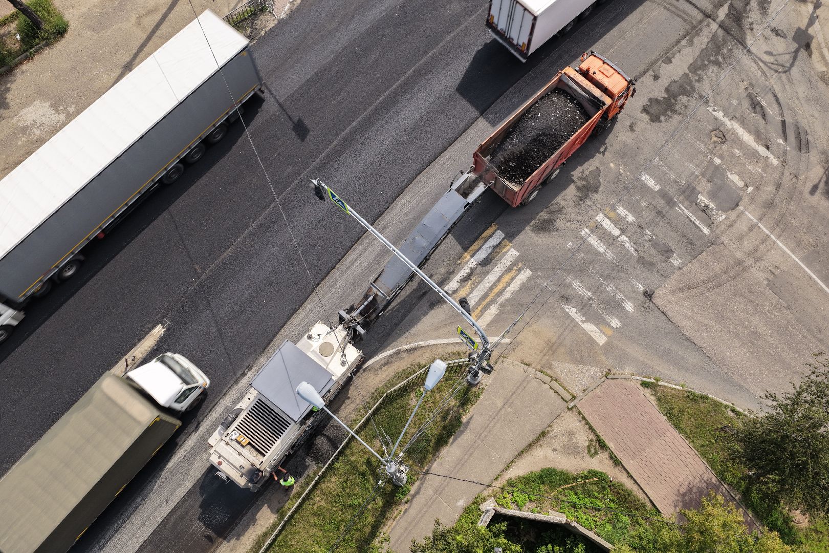 видео с коптера, ремонт дороги орехово-зуево, ремонт А-108,