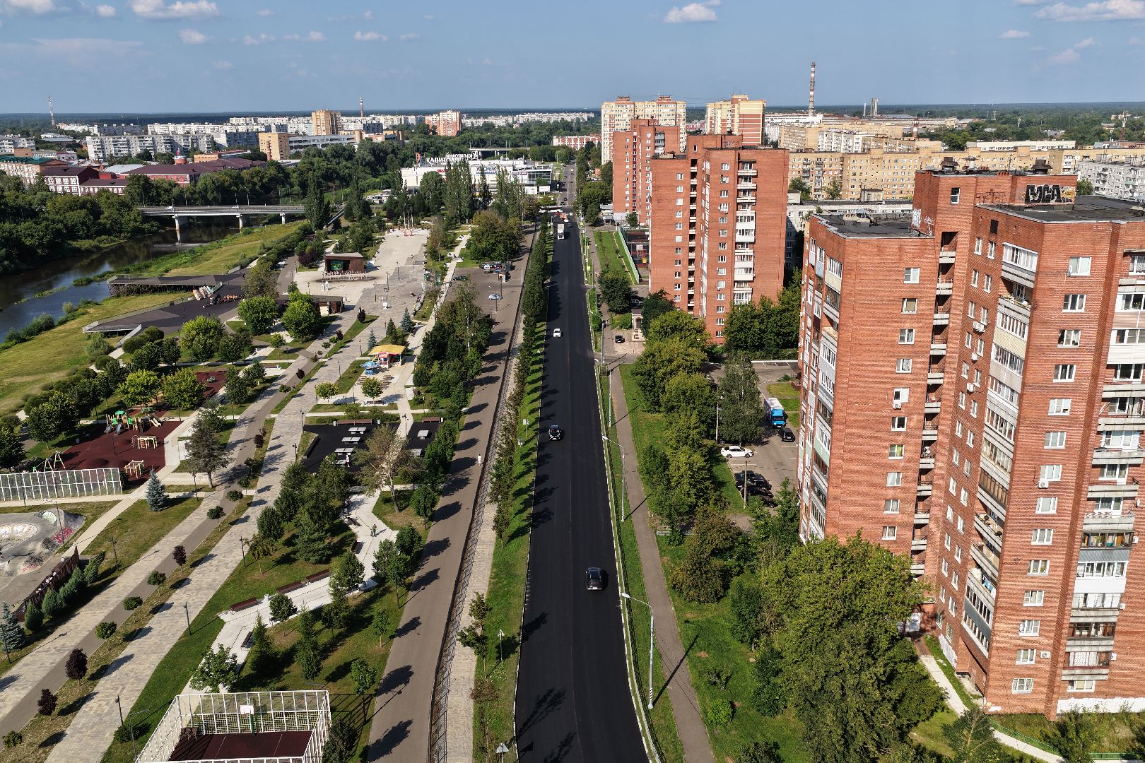 видео с коптера, ремонт дороги орехово-зуево, ремонт А-108,