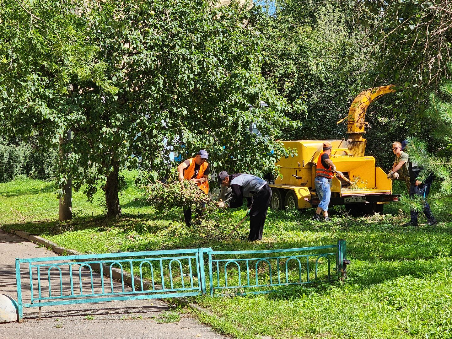 чехов, улица чехова, содержание двора, опиловка деревьев, измельчение веток, удаление аварийных деревьев, удаление сухостоя, уборка придомовой территории, заявки жителей, портал добродел, мбу чеховское благоустройство,