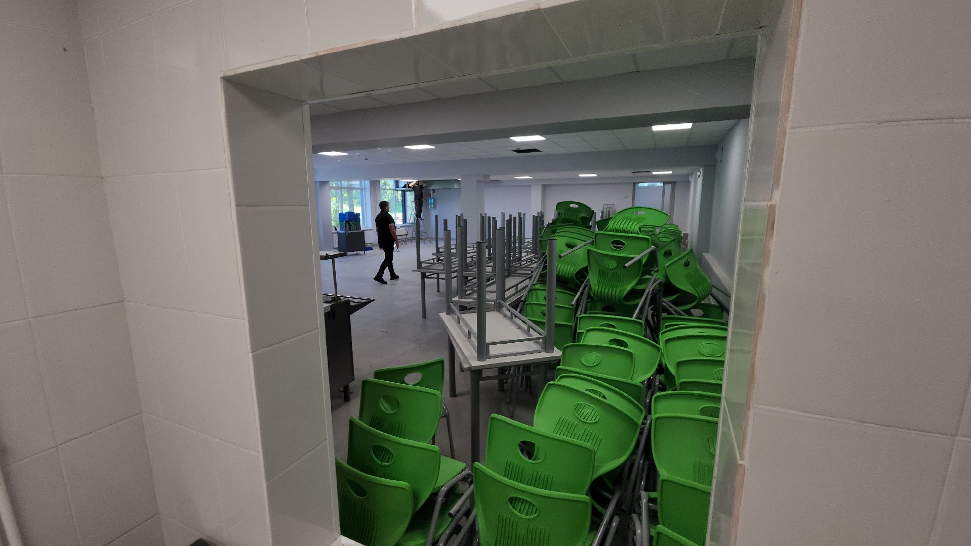 серпухов, школа 2, улица луначарского, новый пищеблок в серпуховской школе, капитальный ремонт школы,