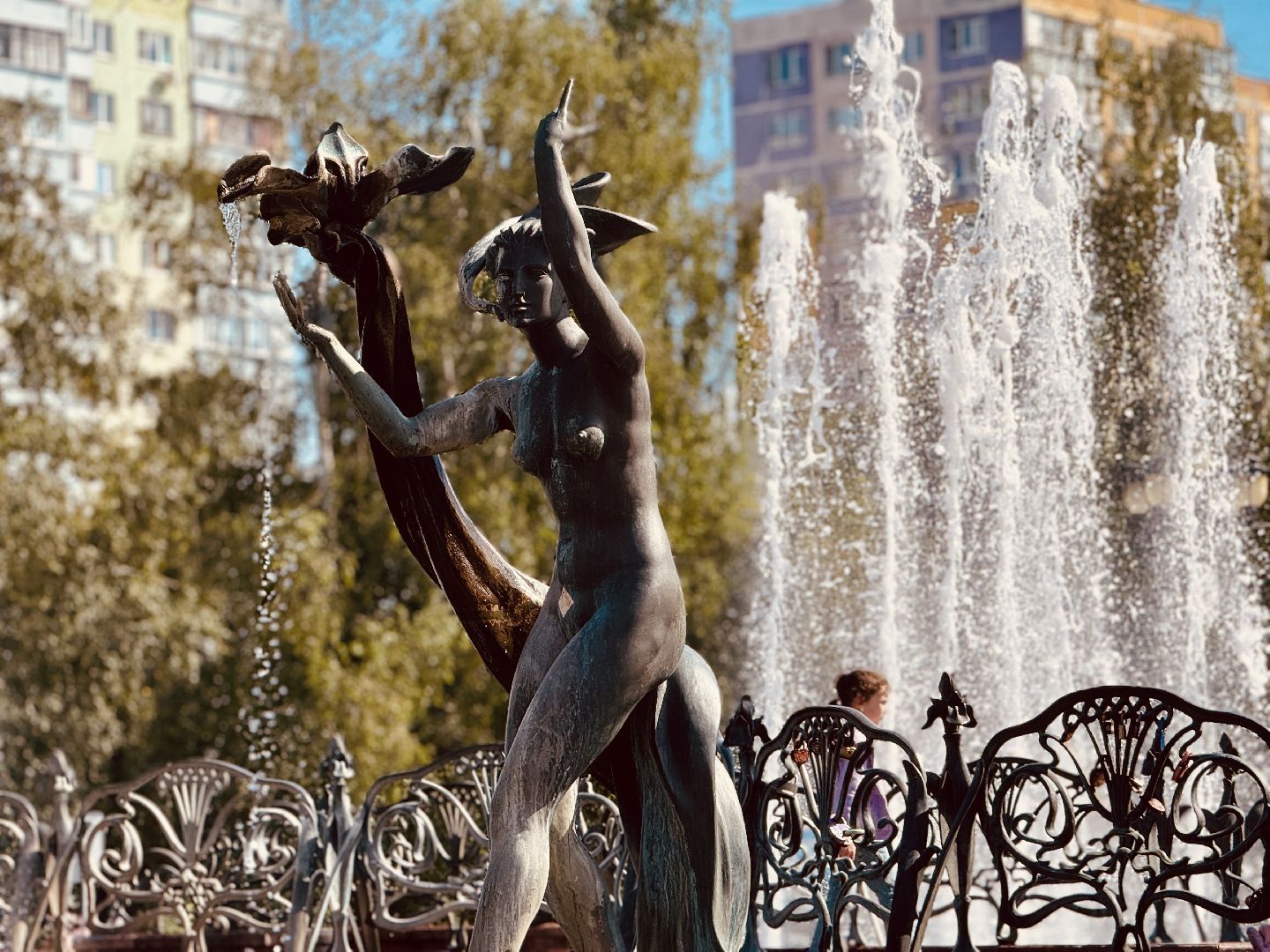 раменское, фонтан, Благоустройство, фонтан времена года на площади молодежи,