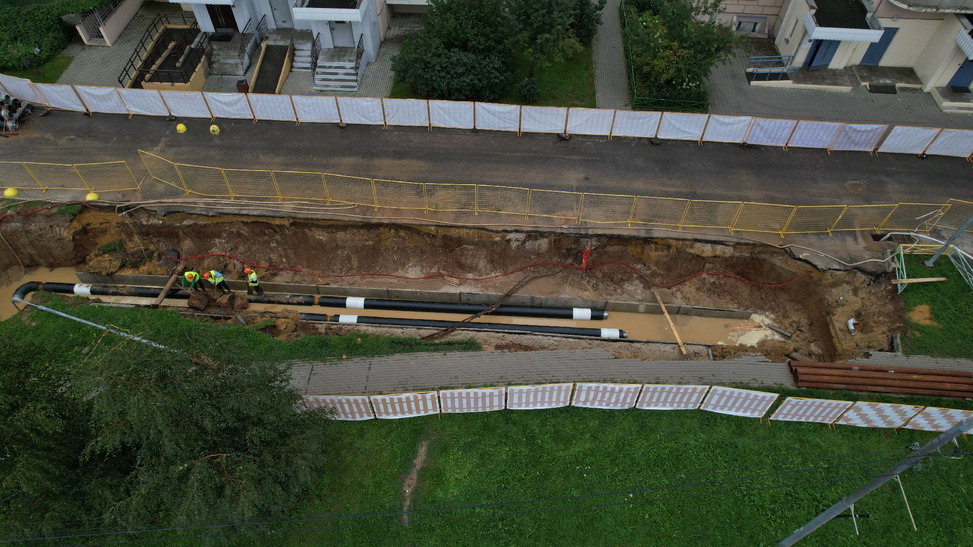 видео с коптера, модернизация теплосетей, теплосети видное,