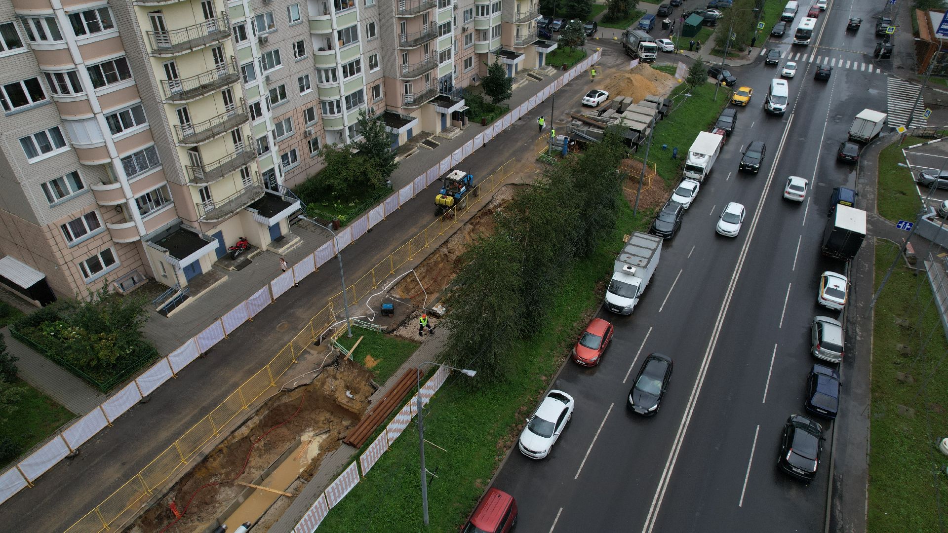 видео с коптера, модернизация теплосетей, теплосети видное,
