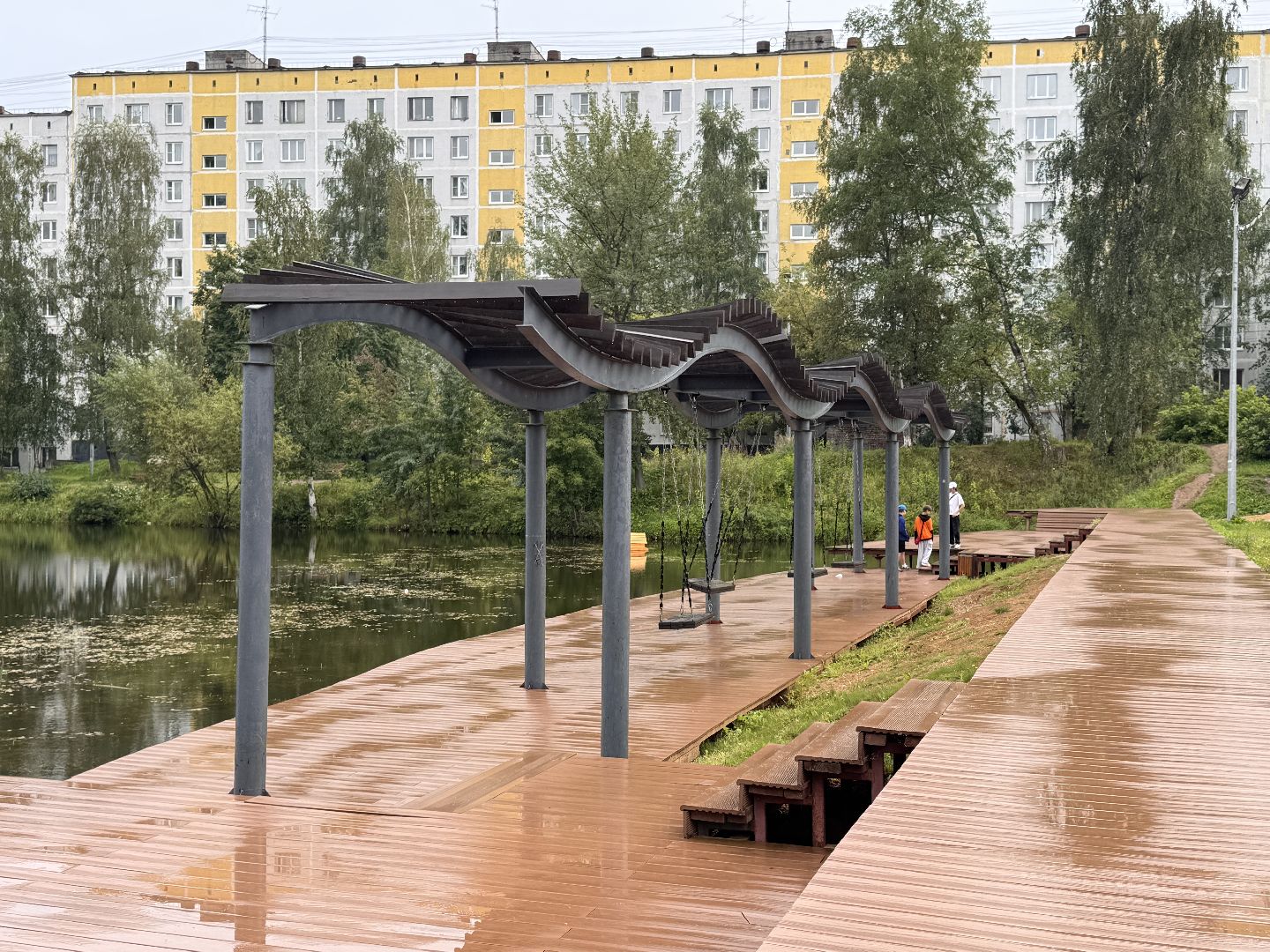 Благоустройство, Комсомольский пруд, Второй этап,