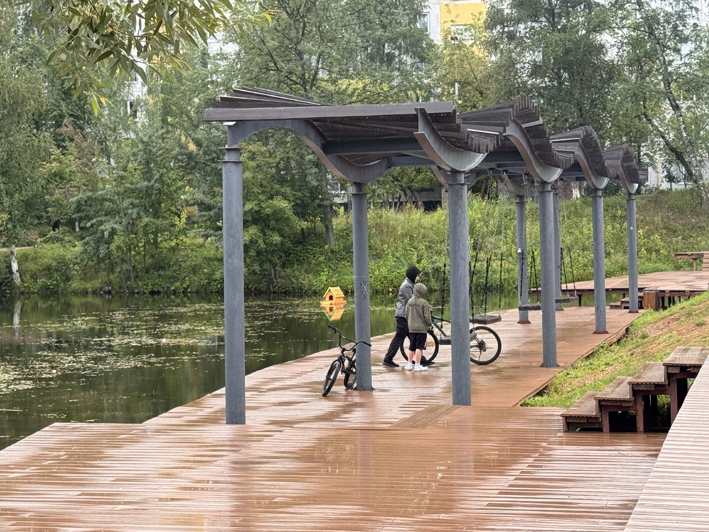 Благоустройство, Комсомольский пруд, Второй этап,