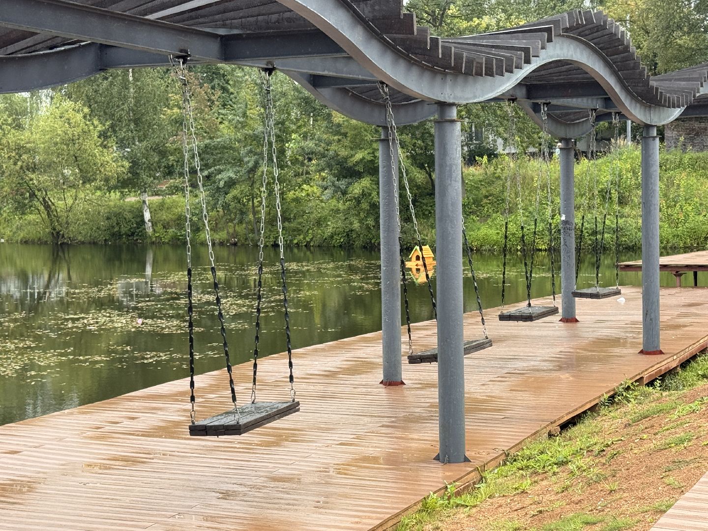 Благоустройство, Комсомольский пруд, Второй этап,