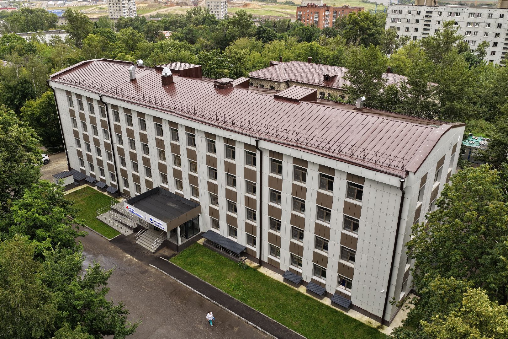 видео с коптера, поликлиника в дзержинском, медицина в люберцах,