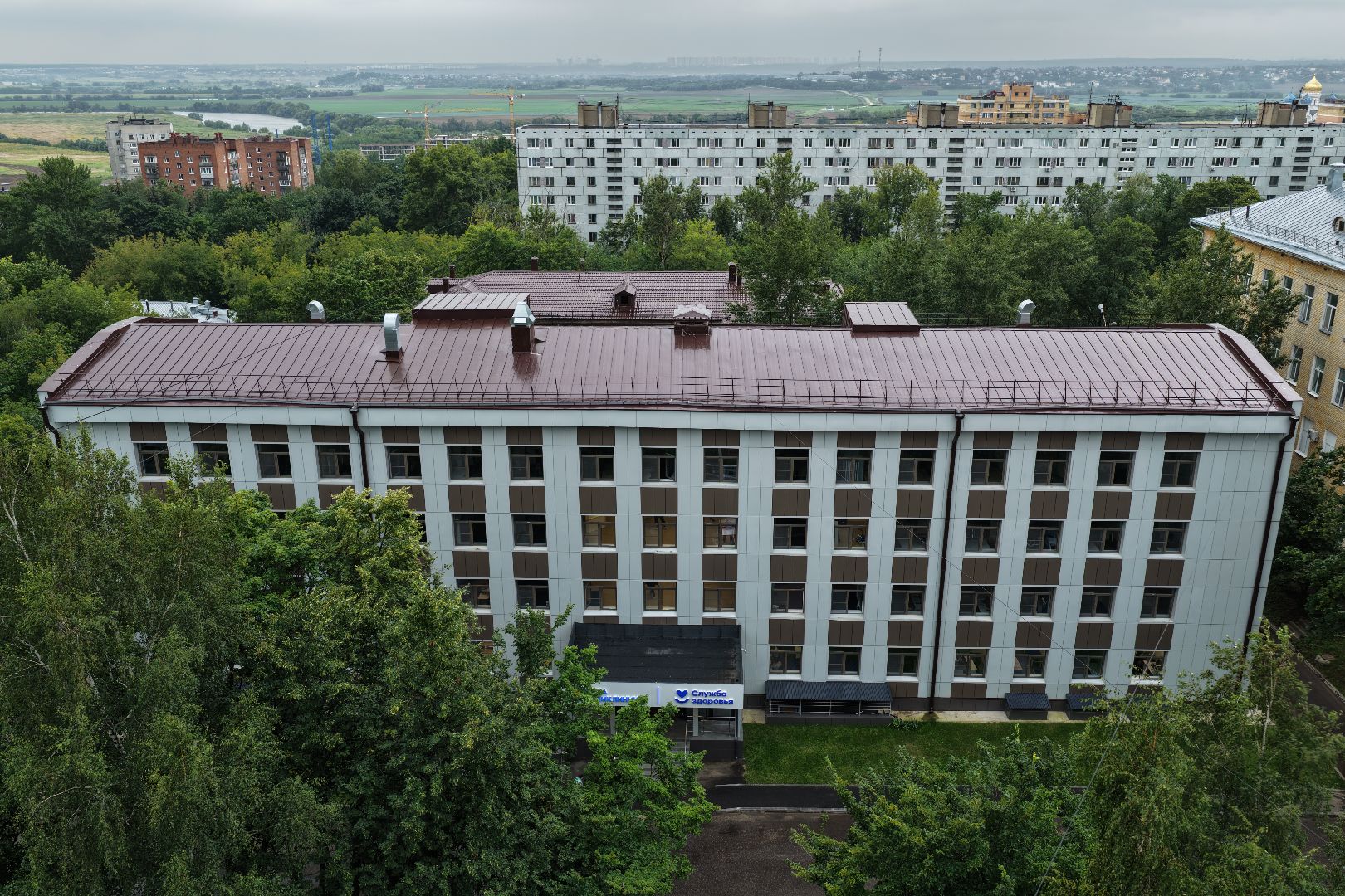 видео с коптера, поликлиника в дзержинском, медицина в люберцах,